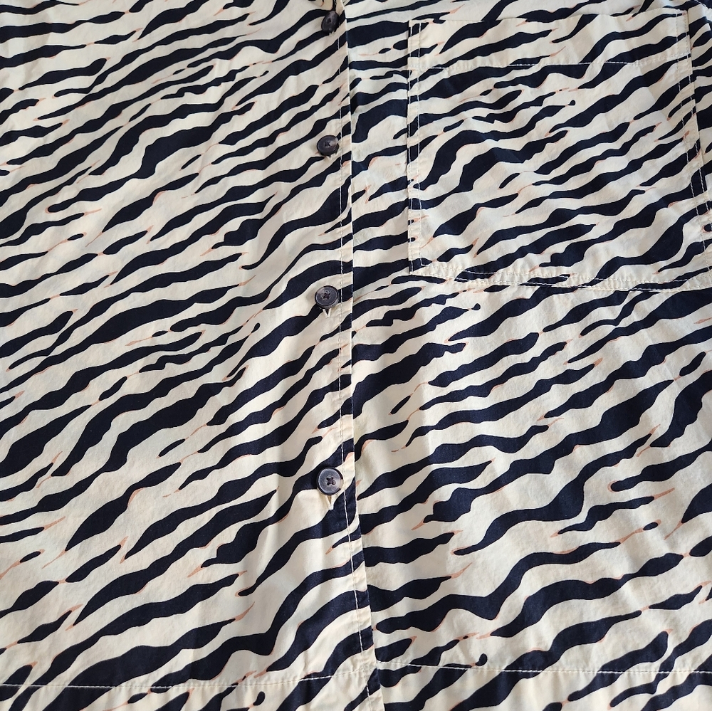 Everlane 100% Cotton Poplin Shirt And Shorts Matching Set, Animal Print, XL - Picture 5 of 8